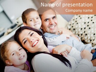 Woman Man Content PowerPoint Template