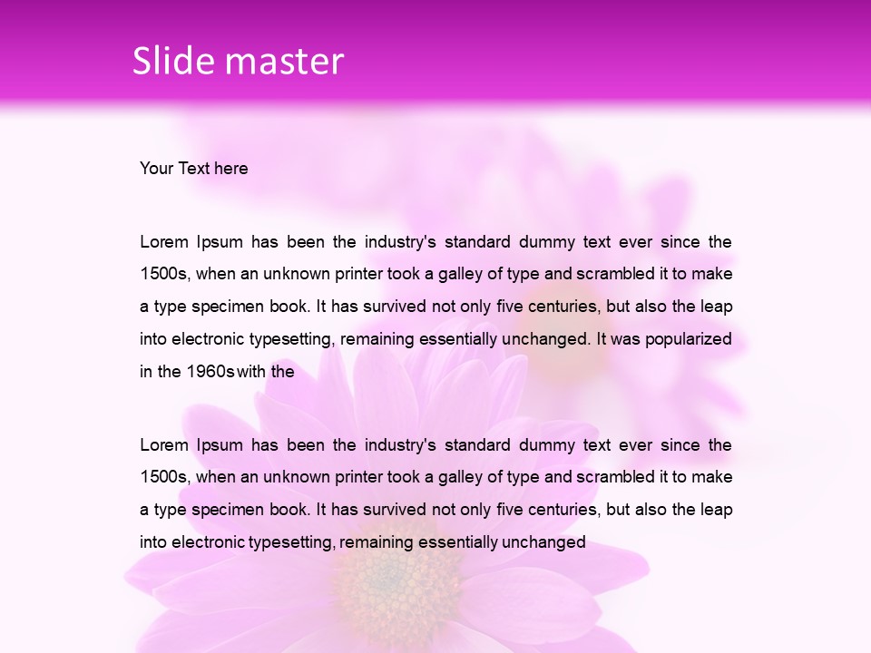 Beauty Postcard Purple PowerPoint Template