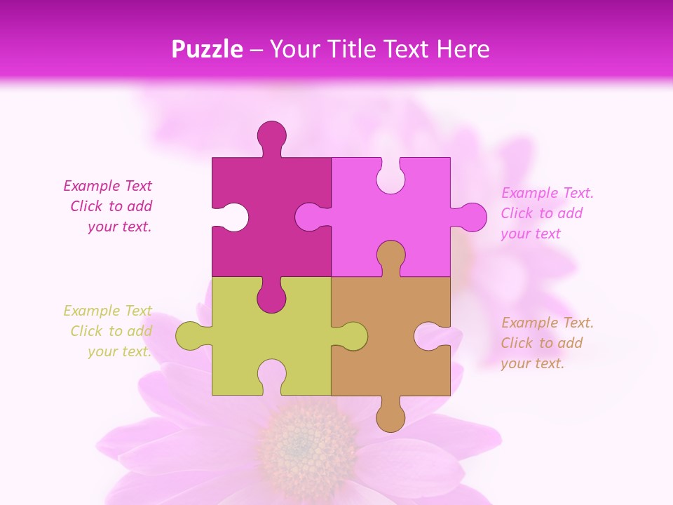 Beauty Postcard Purple PowerPoint Template