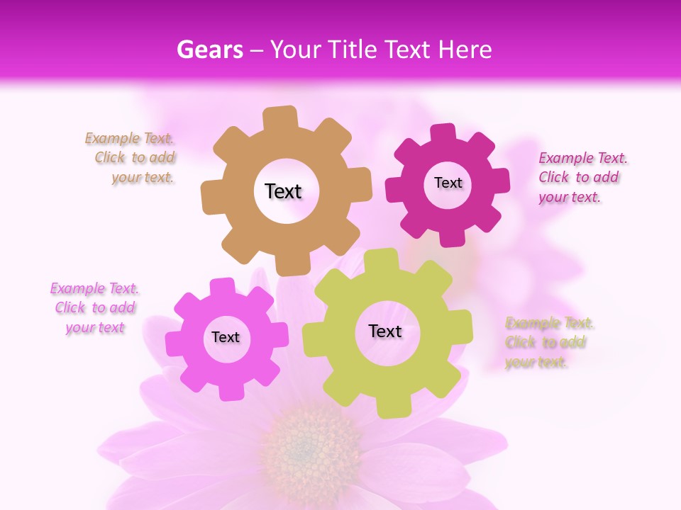 Beauty Postcard Purple PowerPoint Template