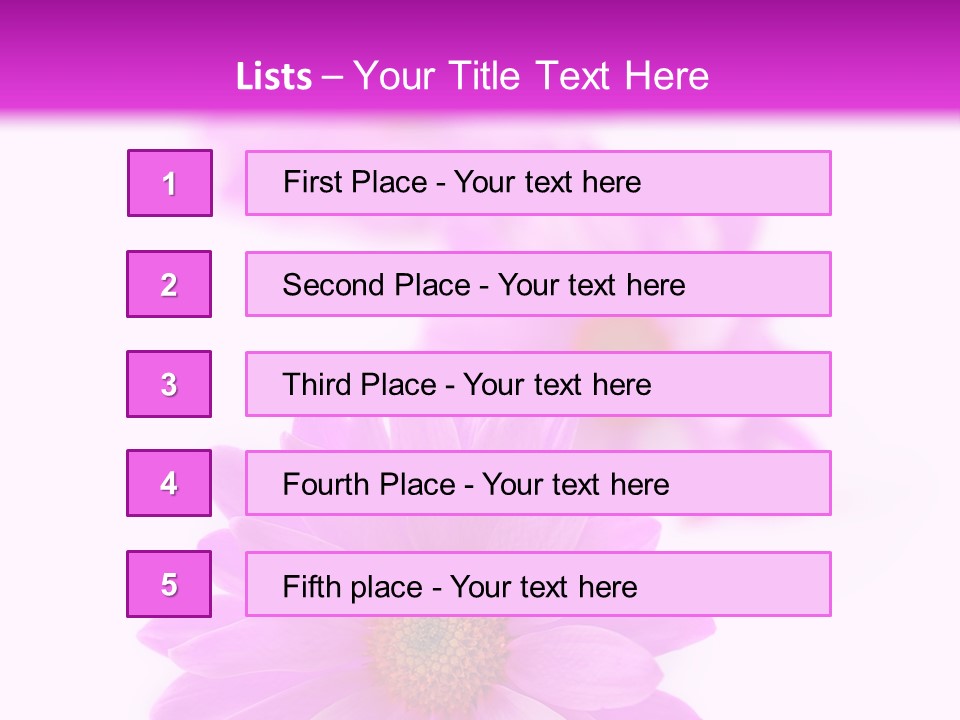 Beauty Postcard Purple PowerPoint Template