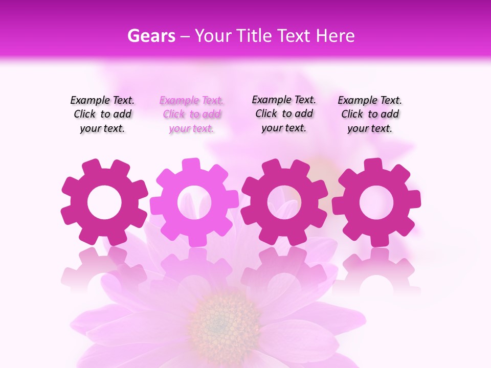 Beauty Postcard Purple PowerPoint Template