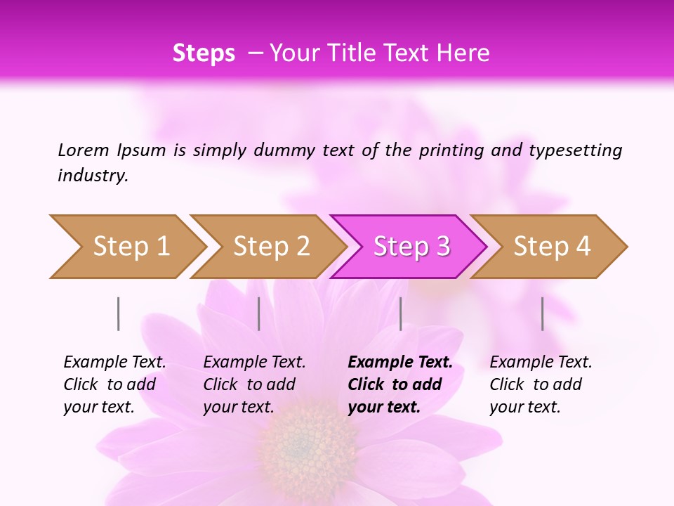 Beauty Postcard Purple PowerPoint Template