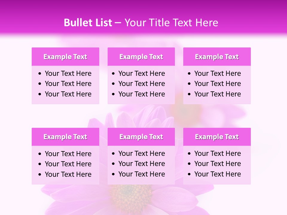 Beauty Postcard Purple PowerPoint Template