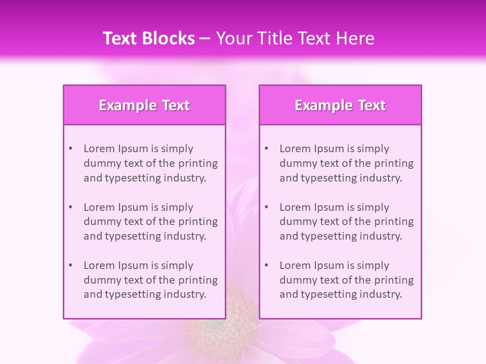 Beauty Postcard Purple PowerPoint Template