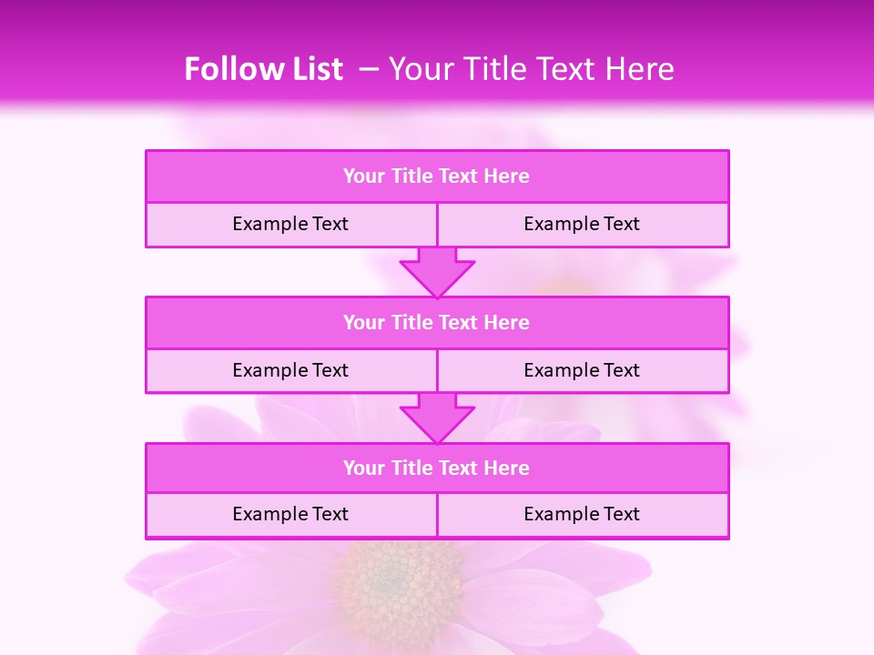 Beauty Postcard Purple PowerPoint Template