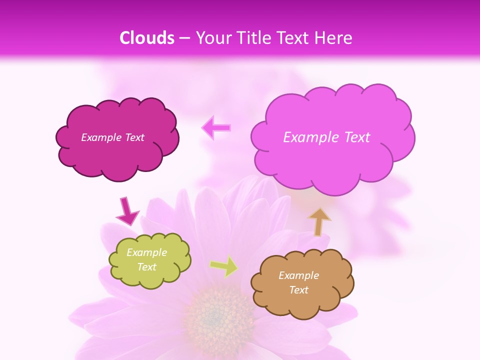 Beauty Postcard Purple PowerPoint Template