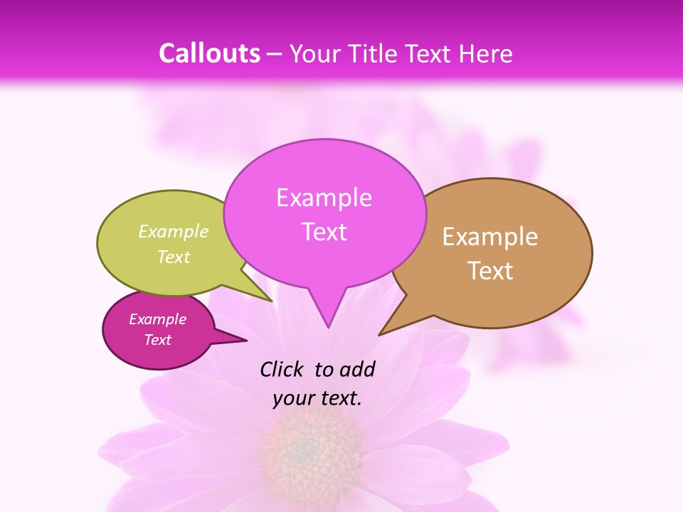 Beauty Postcard Purple PowerPoint Template