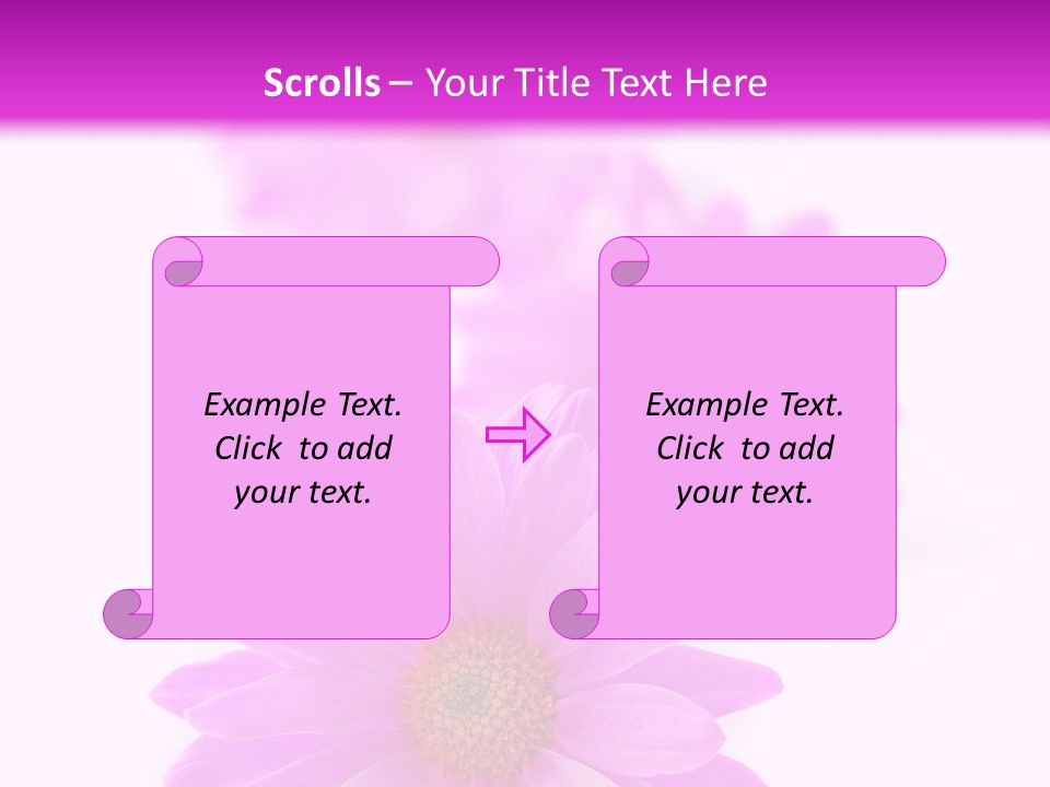 Beauty Postcard Purple PowerPoint Template