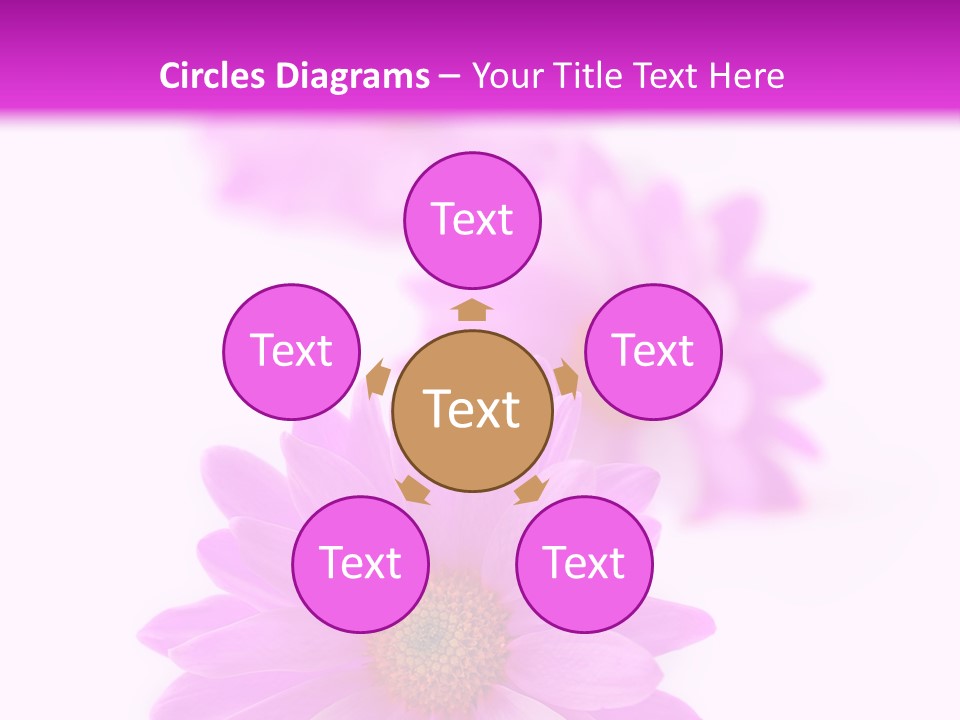 Beauty Postcard Purple PowerPoint Template