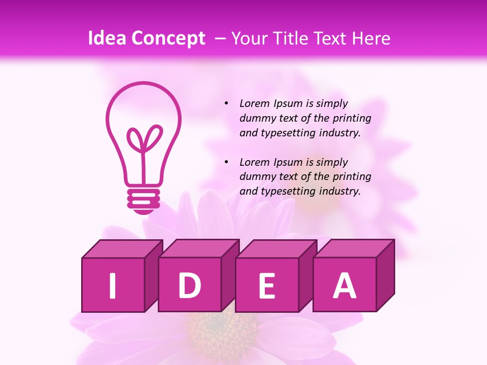 Beauty Postcard Purple PowerPoint Template