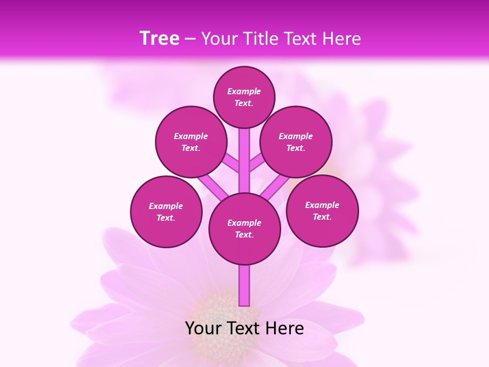 Beauty Postcard Purple PowerPoint Template