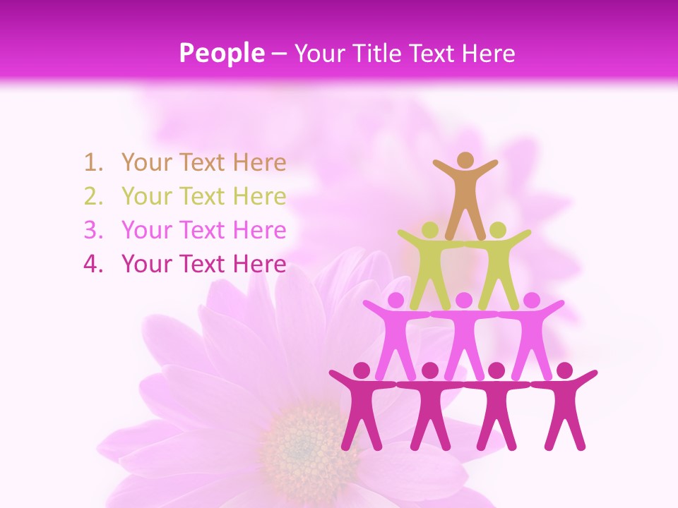 Beauty Postcard Purple PowerPoint Template