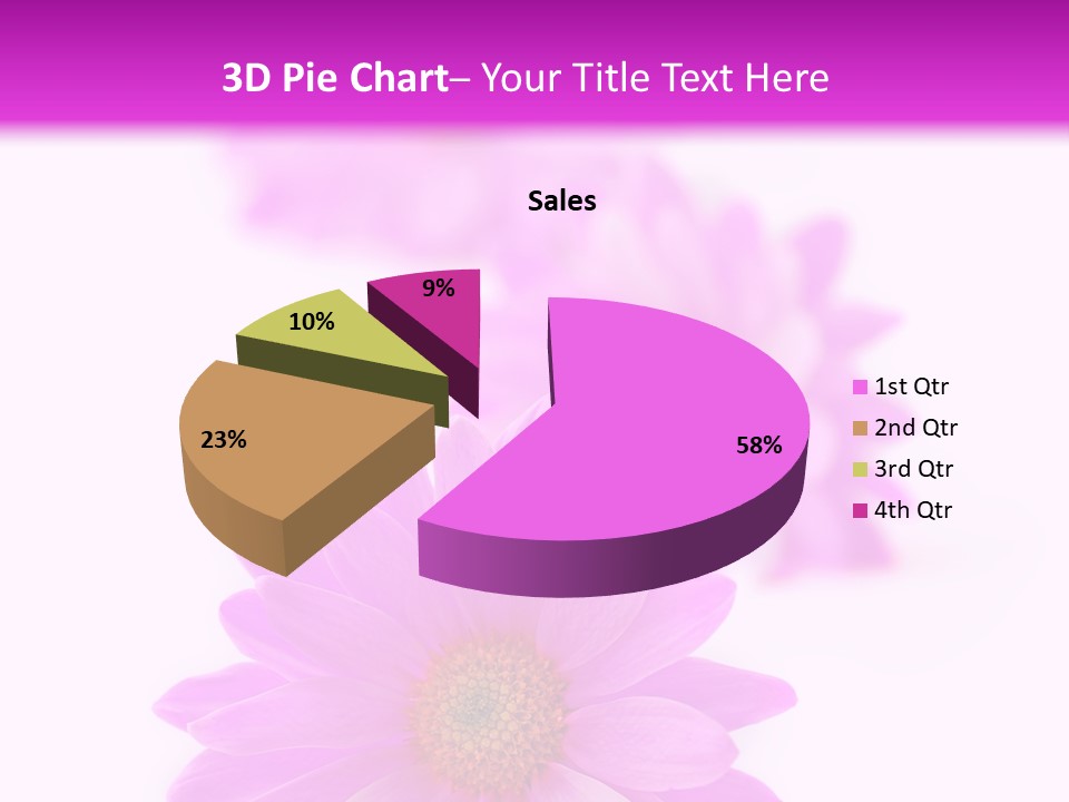 Beauty Postcard Purple PowerPoint Template