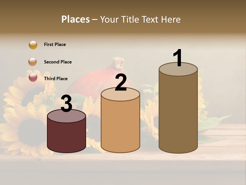 Brochure Aged Sunflower PowerPoint Template