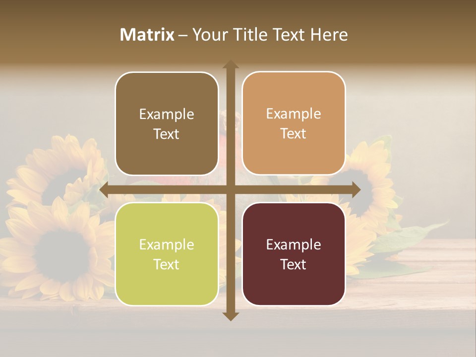 Brochure Aged Sunflower PowerPoint Template