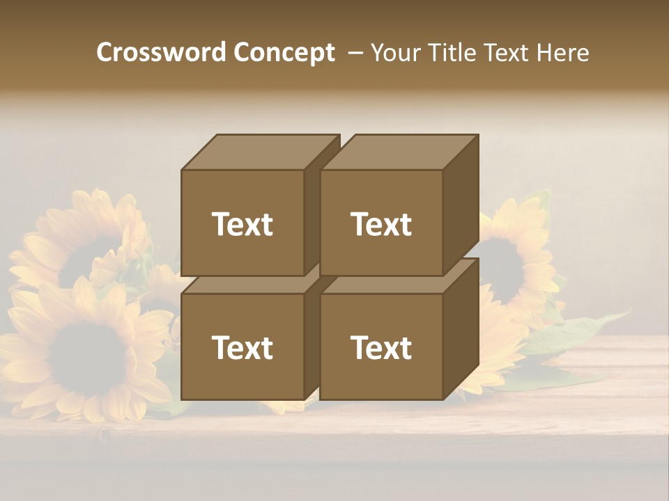 Brochure Aged Sunflower PowerPoint Template