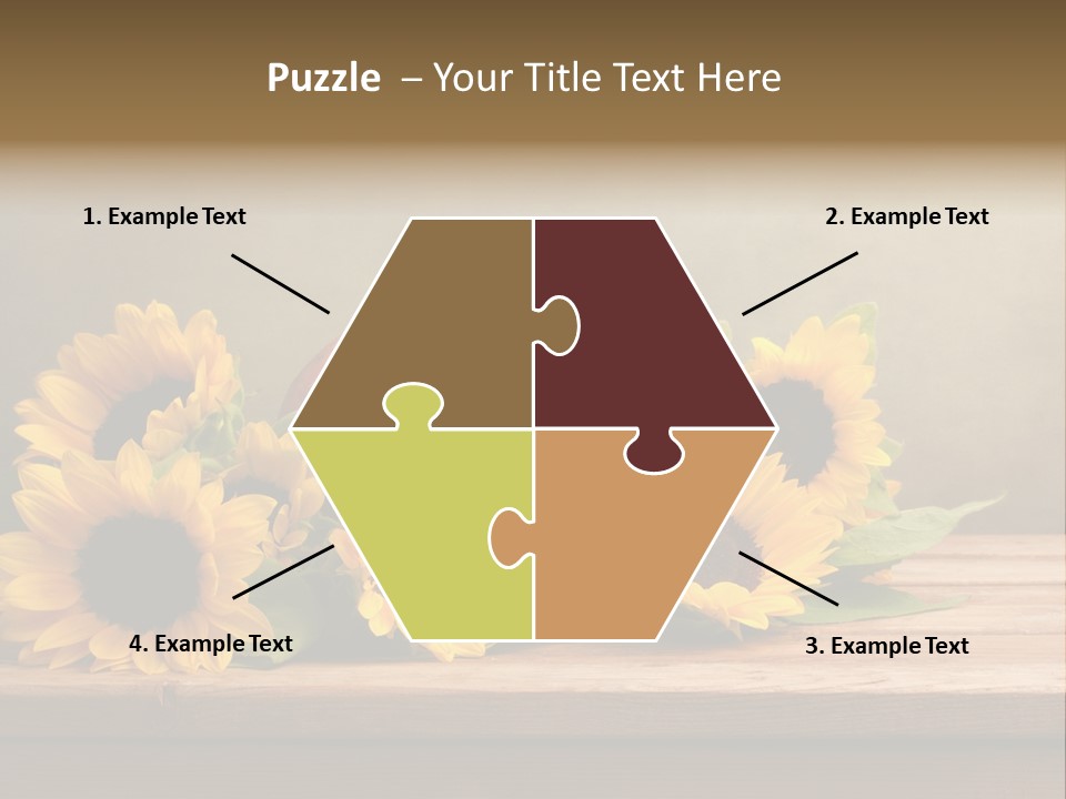 Brochure Aged Sunflower PowerPoint Template