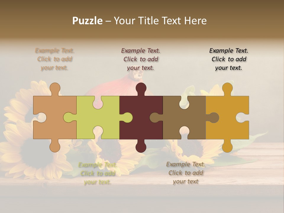 Brochure Aged Sunflower PowerPoint Template