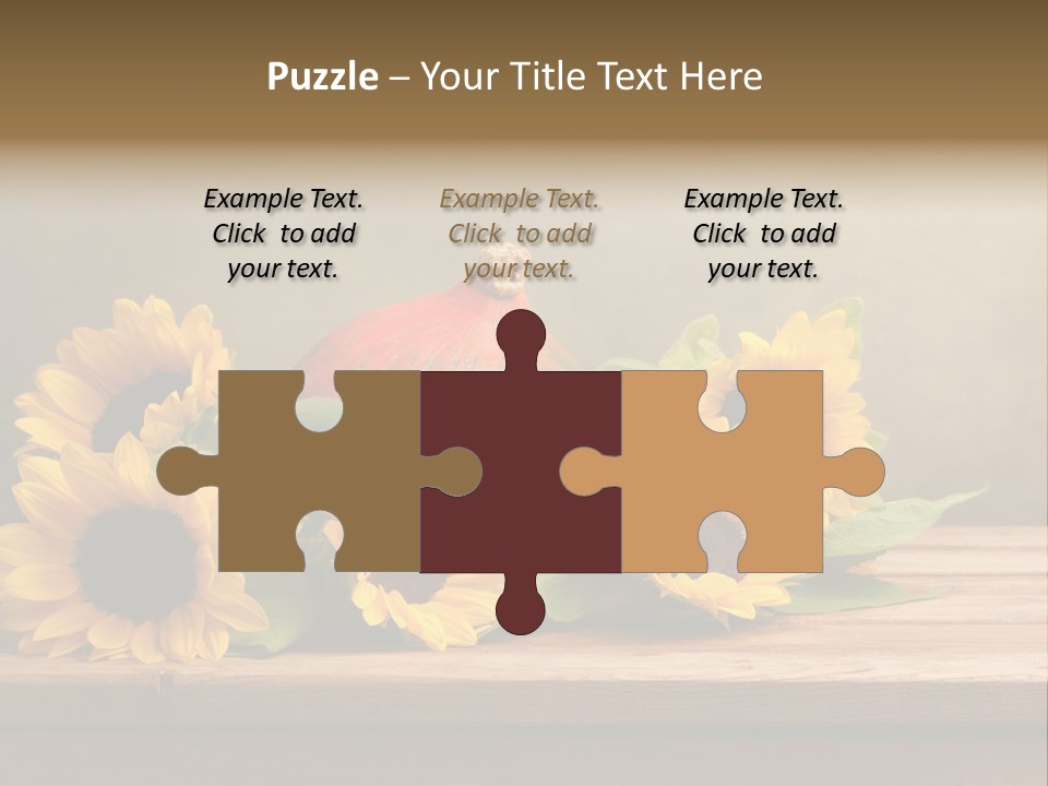 Brochure Aged Sunflower PowerPoint Template