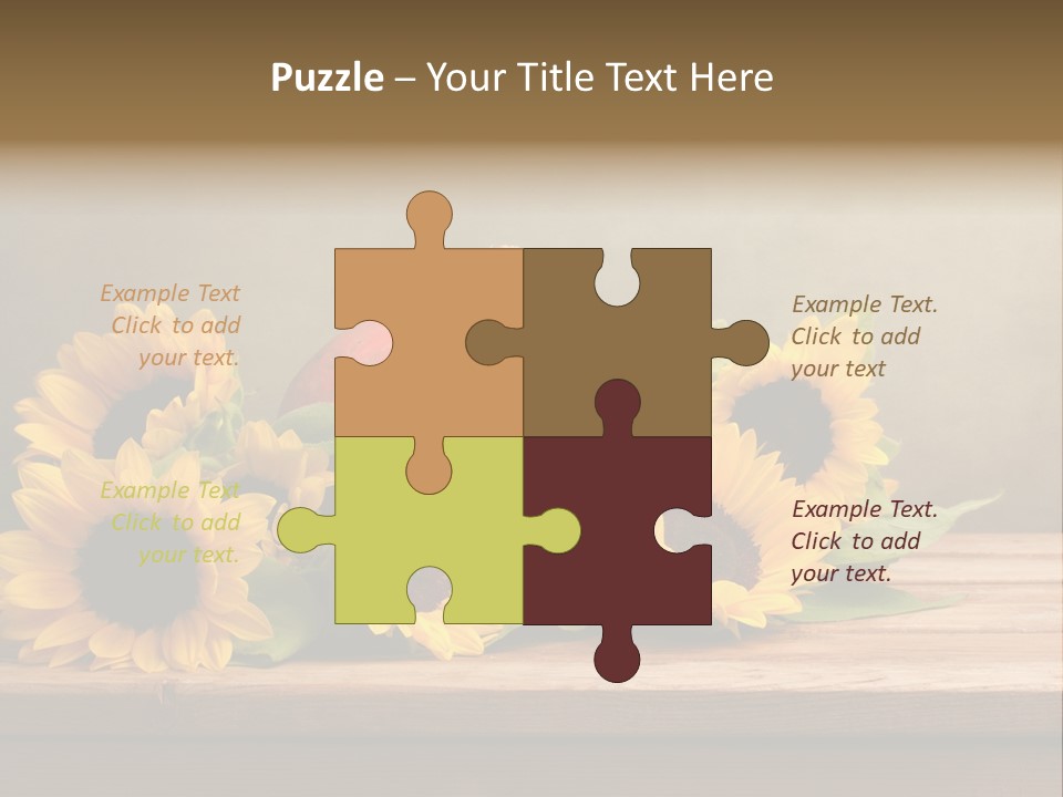 Brochure Aged Sunflower PowerPoint Template