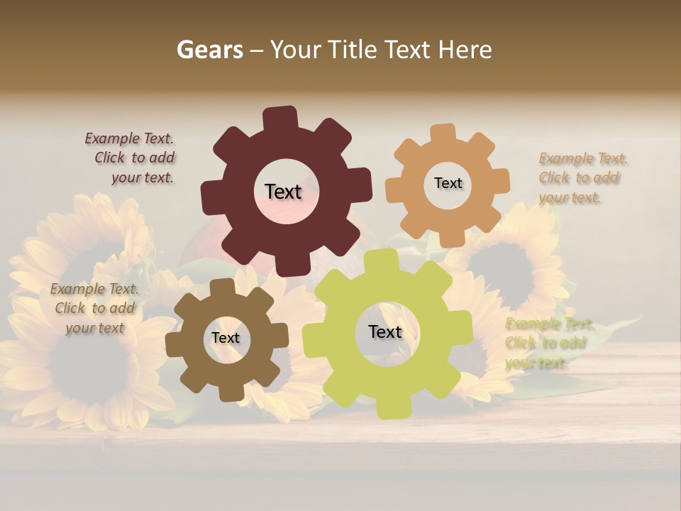 Brochure Aged Sunflower PowerPoint Template
