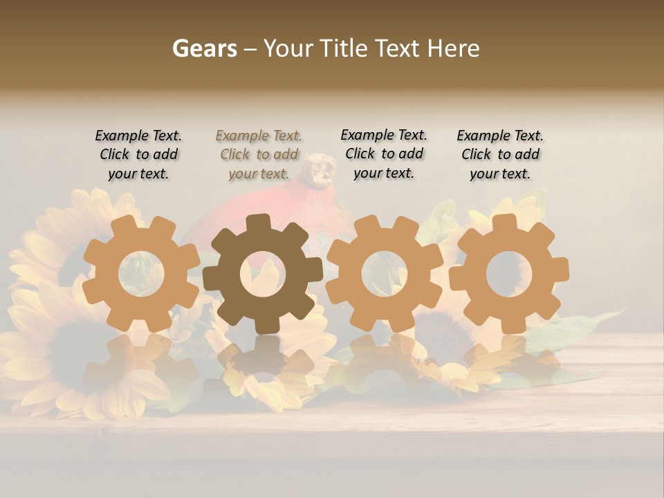 Brochure Aged Sunflower PowerPoint Template