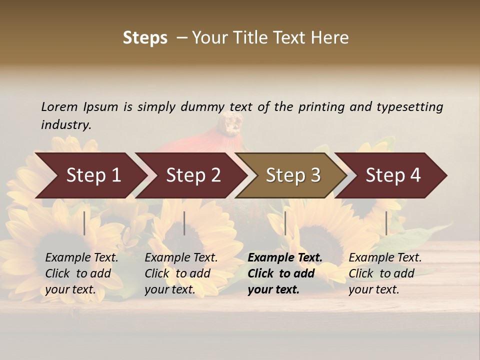Brochure Aged Sunflower PowerPoint Template