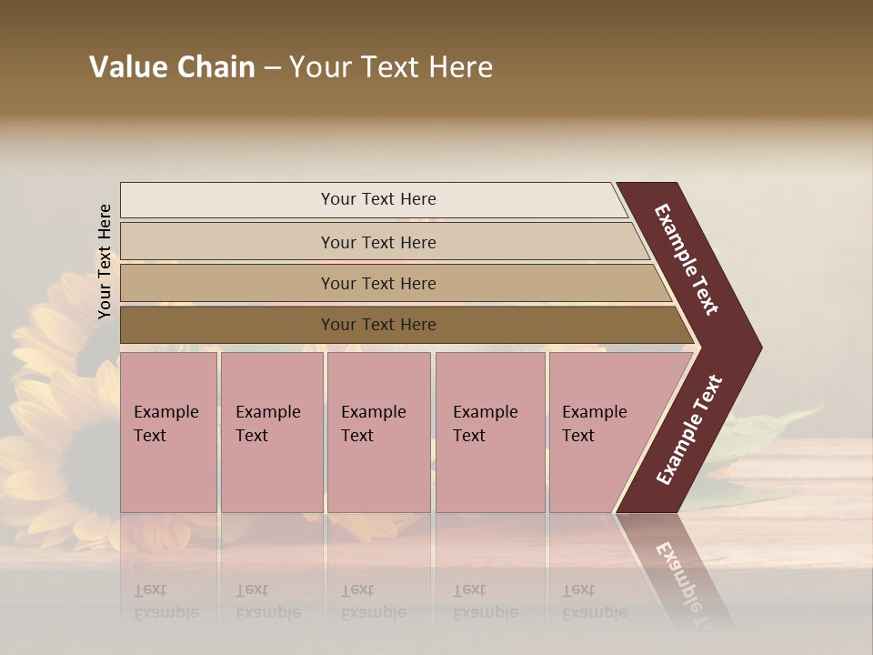 Brochure Aged Sunflower PowerPoint Template