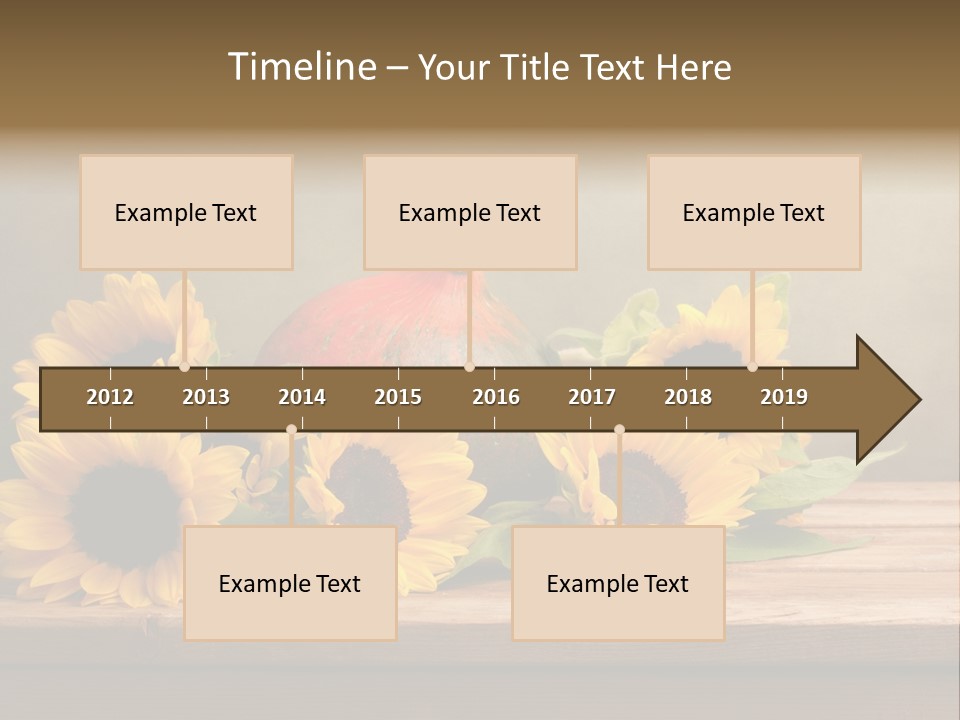 Brochure Aged Sunflower PowerPoint Template