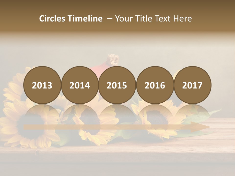 Brochure Aged Sunflower PowerPoint Template