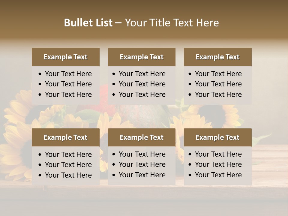 Brochure Aged Sunflower PowerPoint Template