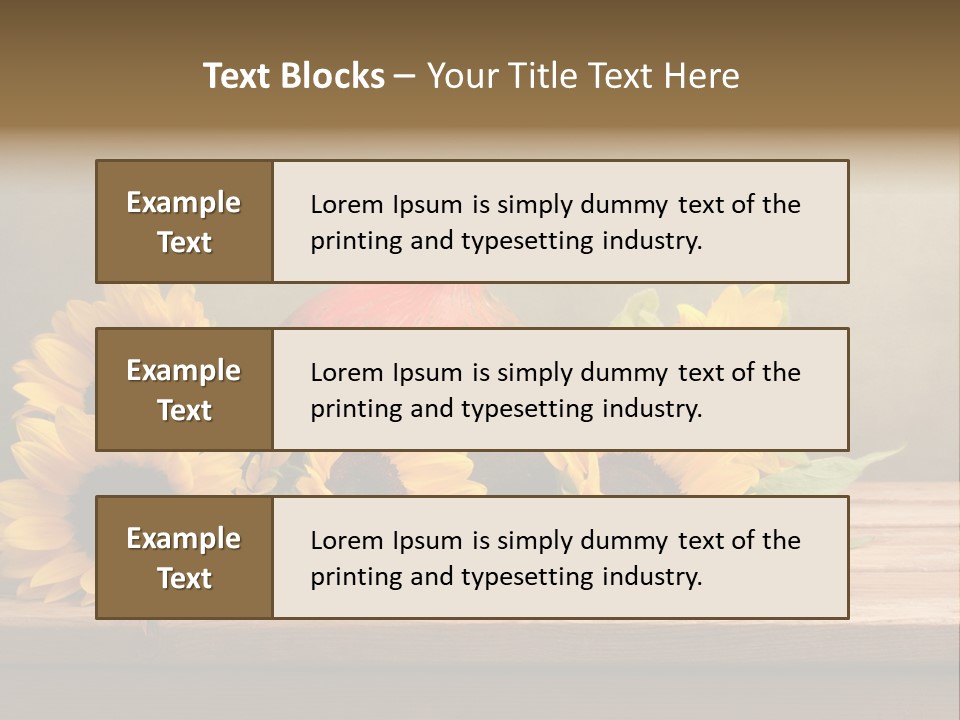 Brochure Aged Sunflower PowerPoint Template