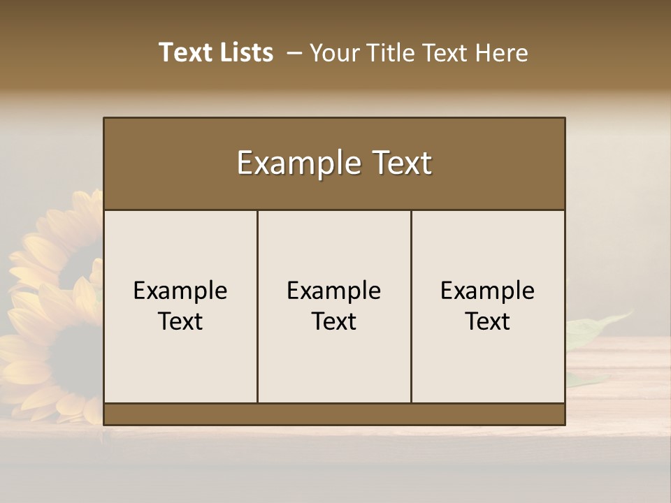 Brochure Aged Sunflower PowerPoint Template