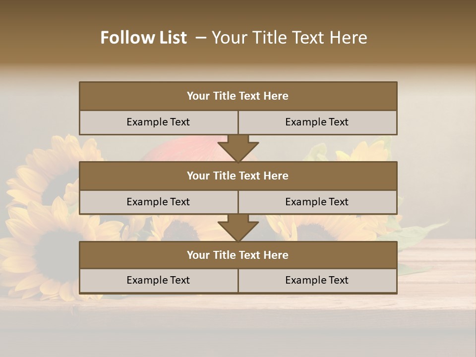 Brochure Aged Sunflower PowerPoint Template