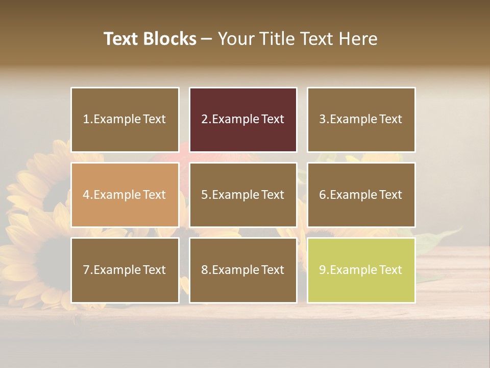 Brochure Aged Sunflower PowerPoint Template