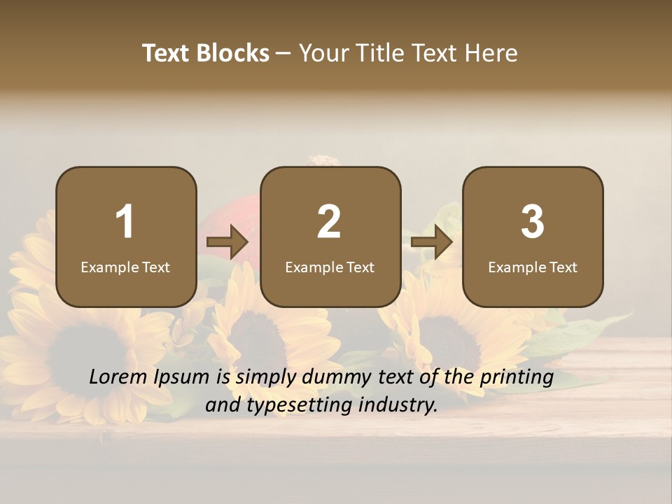 Brochure Aged Sunflower PowerPoint Template