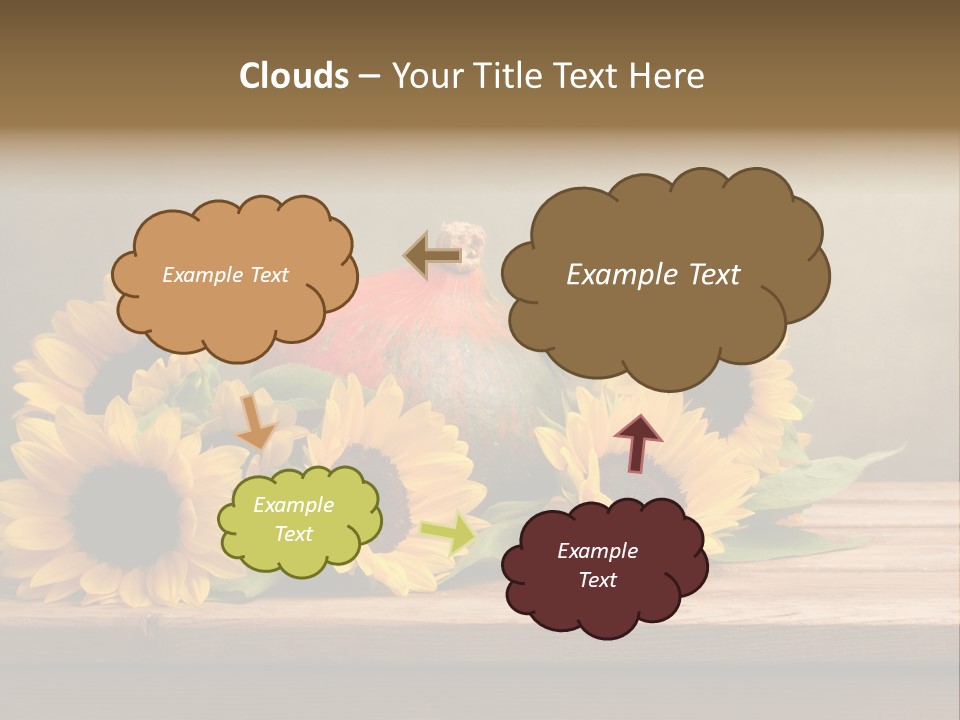 Brochure Aged Sunflower PowerPoint Template