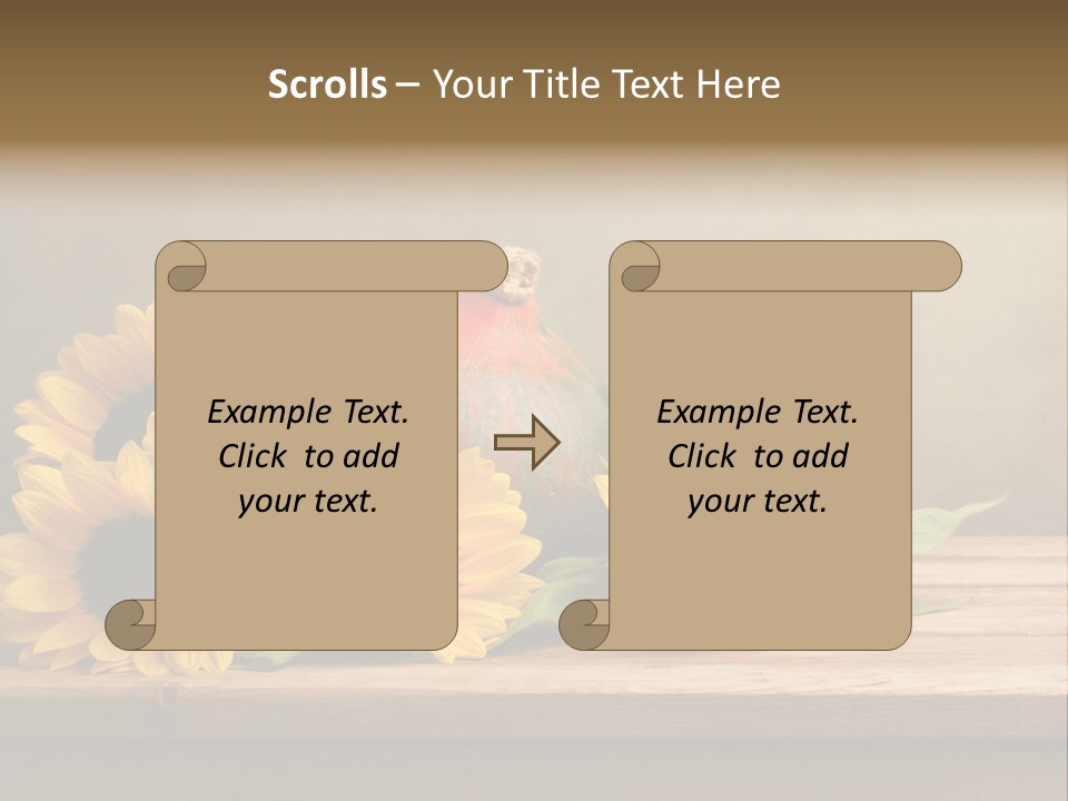 Brochure Aged Sunflower PowerPoint Template