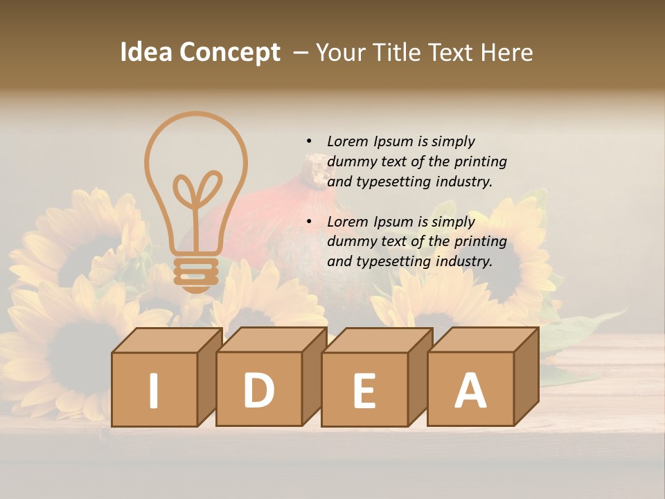Brochure Aged Sunflower PowerPoint Template