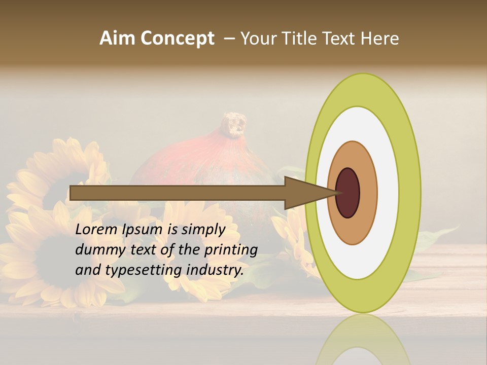 Brochure Aged Sunflower PowerPoint Template