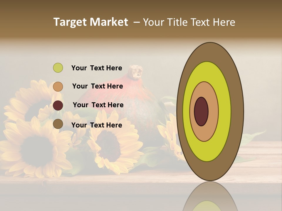 Brochure Aged Sunflower PowerPoint Template