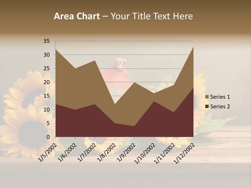Brochure Aged Sunflower PowerPoint Template