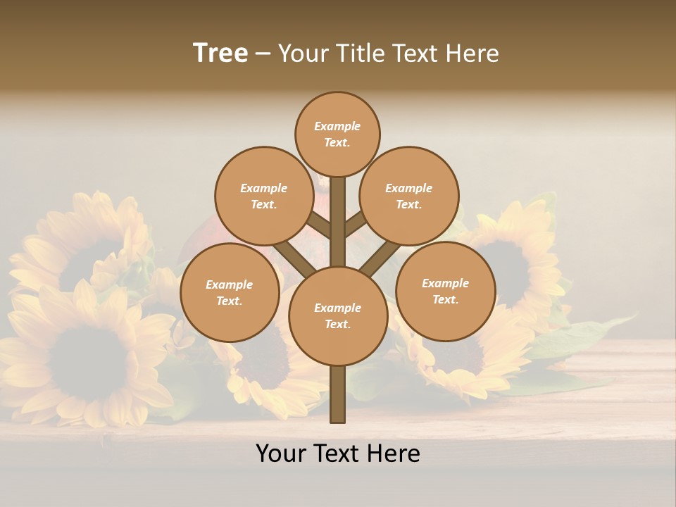 Brochure Aged Sunflower PowerPoint Template