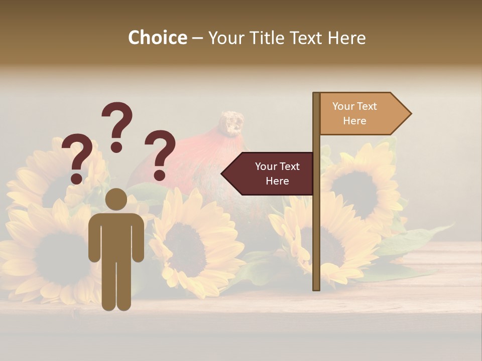Brochure Aged Sunflower PowerPoint Template