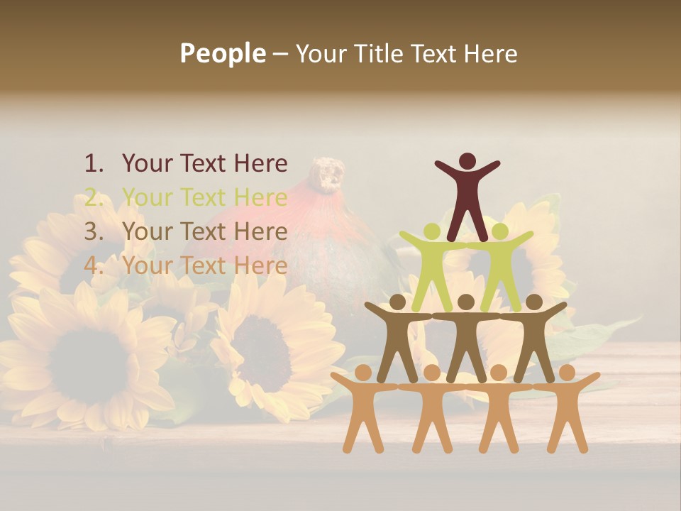 Brochure Aged Sunflower PowerPoint Template