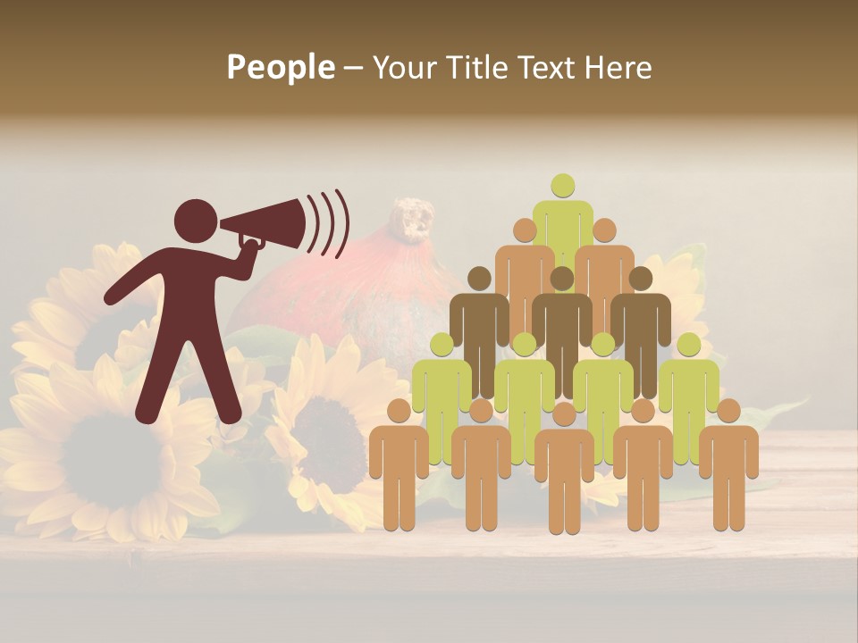 Brochure Aged Sunflower PowerPoint Template