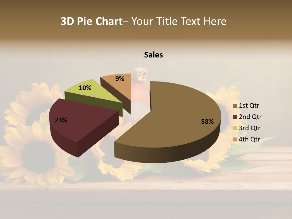 Brochure Aged Sunflower PowerPoint Template