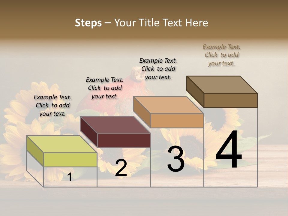 Brochure Aged Sunflower PowerPoint Template
