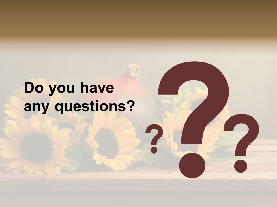 Brochure Aged Sunflower PowerPoint Template